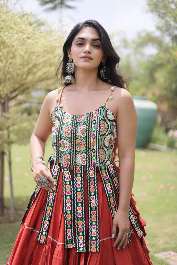 Women’s Embroidered Ghagra Choli for Festive Occasions - product image